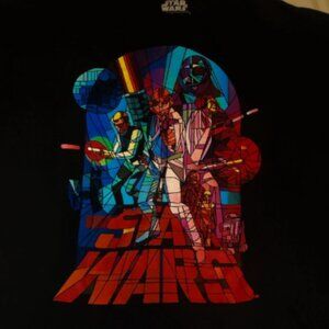 Fifth Sun Star Wars Stained Glass T Shirt Size 2XL Darth Vader Luke C3PO!!